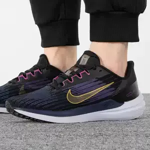 Giày Nike Air Winflo 9 'Black Gold Suede' DD6203-007 - Ảnh 3