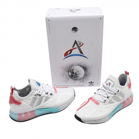Giày Adidas NASA x Wmns ZX 2K Boost White Hazy Rose FX7054 - Ảnh 5