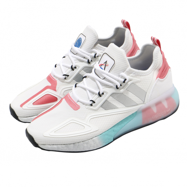 Giày Adidas NASA x Wmns ZX 2K Boost White Hazy Rose FX7054 - Ảnh 4
