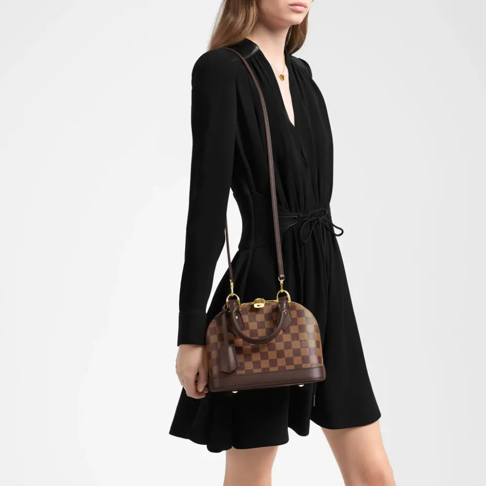 Túi Louis Vuitton Alma BB Damier Ebène Canvas Handbags N41221 - Ảnh 3