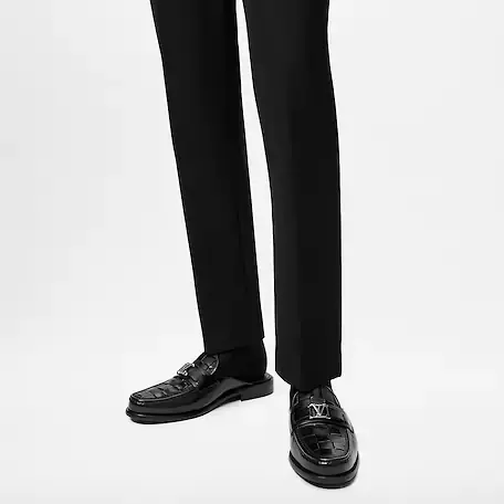 Giày Louis Vuitton Major Open Back Loafers Black 1A9KCB - Ảnh 3