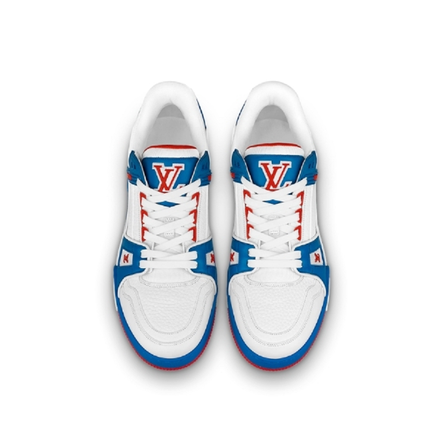 Giày Louis Vuitton LV Trainers 2021 ‘Blue Red’ 1A8ZSW - Ảnh 2
