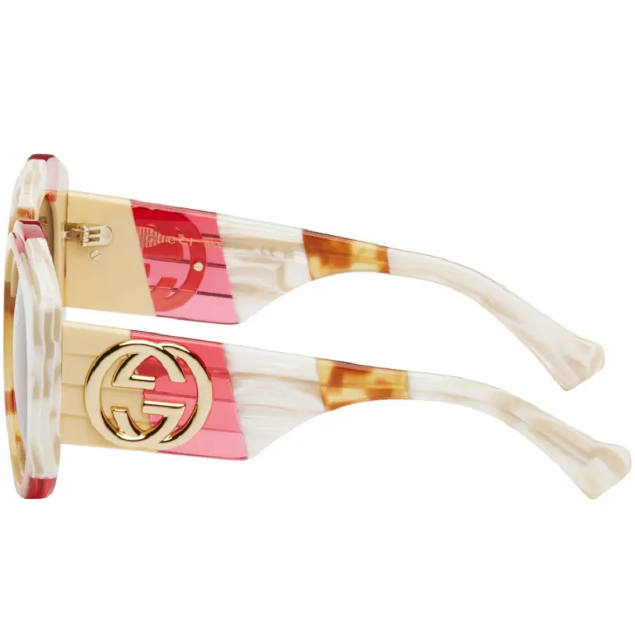 Alternative view of Kính Gucci Oversized Round Sunglasses 'Beige Red' GG1308S-003