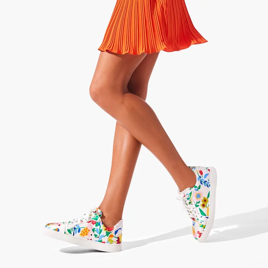 Giày Christian Louboutin Vieira Crepe Satin 'Multicolor Bianco' 1220738J322 - Ảnh 6