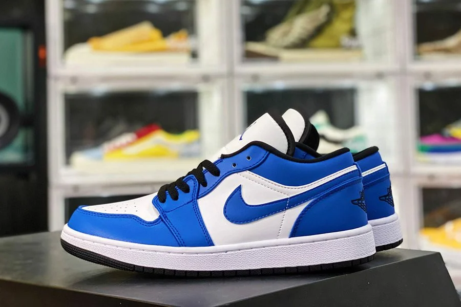 Giày Nike Air Jordan 1 Low GS 'Game Royal' 553560-124 - Ảnh 4