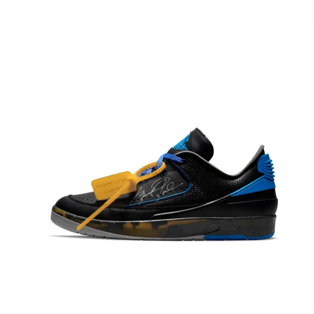 Giày Nike Off-White x Air Jordan 2 Retro Low SP 'Black Varsity Royal' DJ4375-004 - Ảnh 8