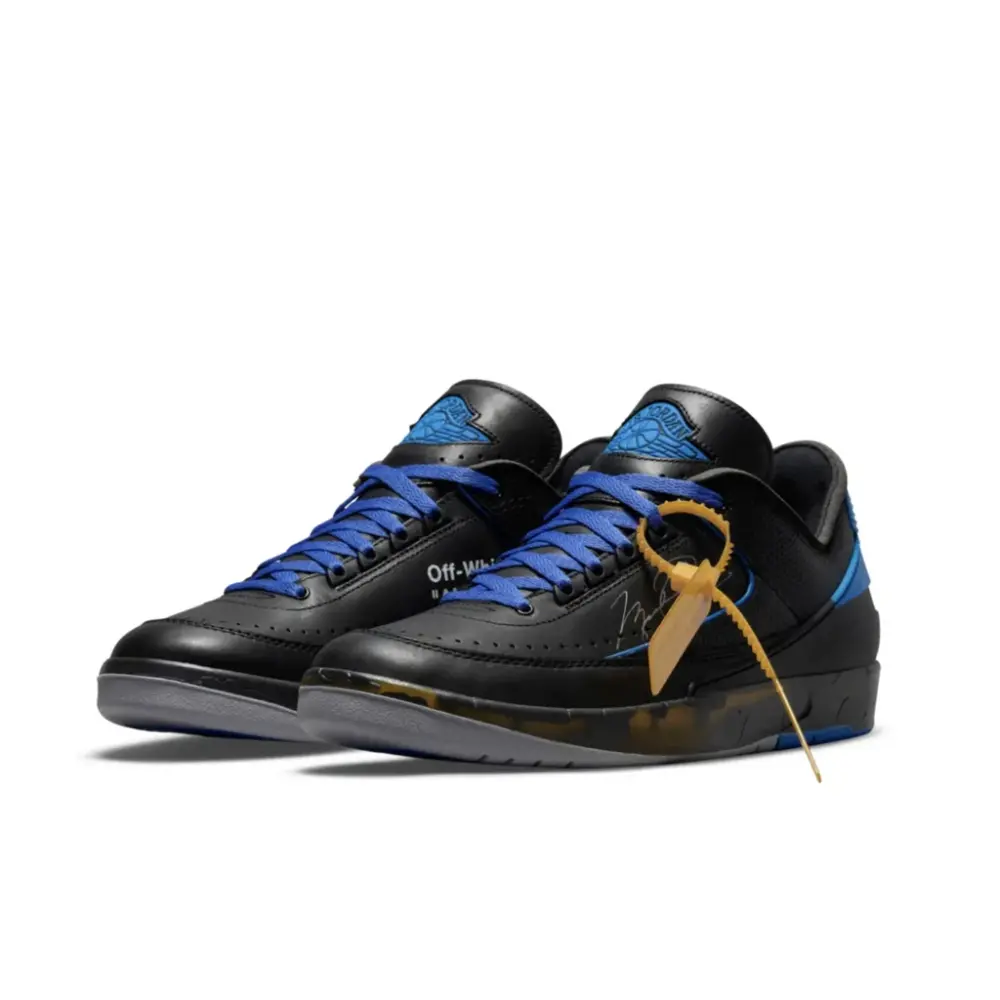 Giày Nike Off-White x Air Jordan 2 Retro Low SP 'Black Varsity Royal' DJ4375-004 - Ảnh 7