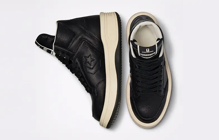 Giày Converse Rick Owens x TURBOWPN Mid 'Black Cloud Cream' 172342C - Ảnh 3