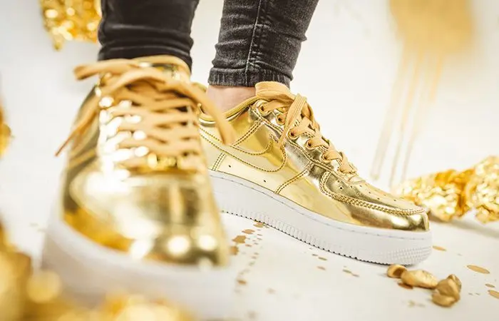 Giày Nike Air Force 1 SP "Metallic Gold" CQ6566-700 - Ảnh 3