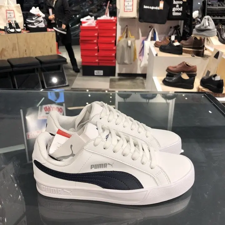 Giày Puma Smash Vulc Leather Trainers 359622-10 - Ảnh 5