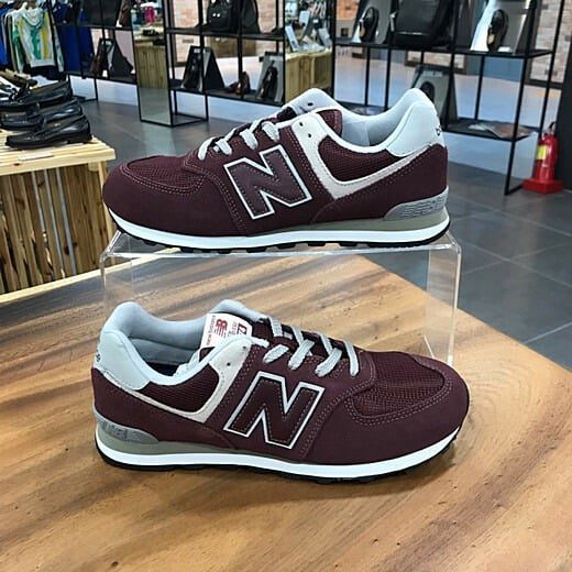Giày New Balance 574 Kids 'Burgundy' GC574GB - Ảnh 3