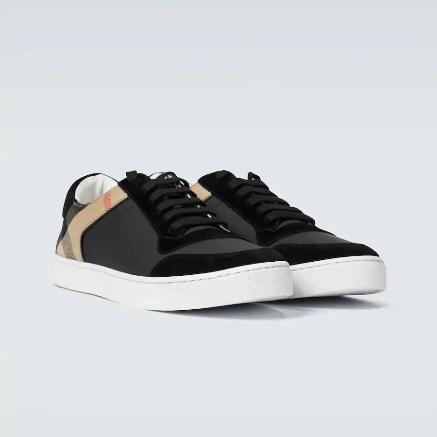 Giày Burberry Suede And House Check 'Black' 80241241 - Ảnh 4