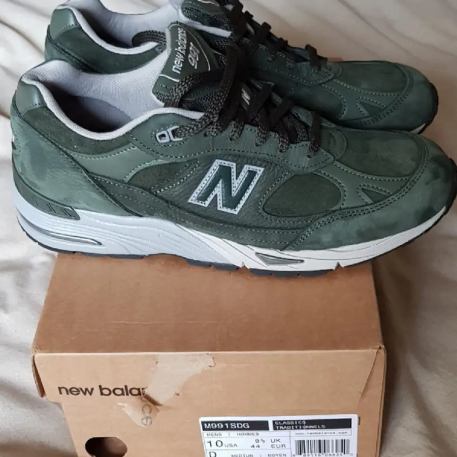 Giày New Balance 991 Made in England ‘Dark Green’ M991SDG - Ảnh 3