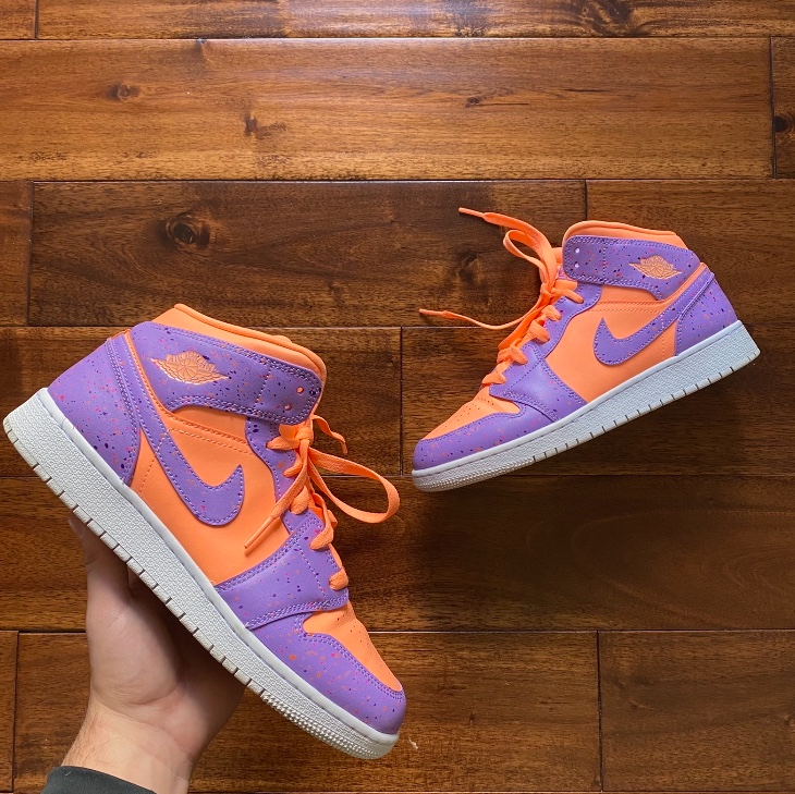 Giày Nike Air Jordan 1 Mid SE GS 'Atomic Pulse' AV5174-800 - Ảnh 5