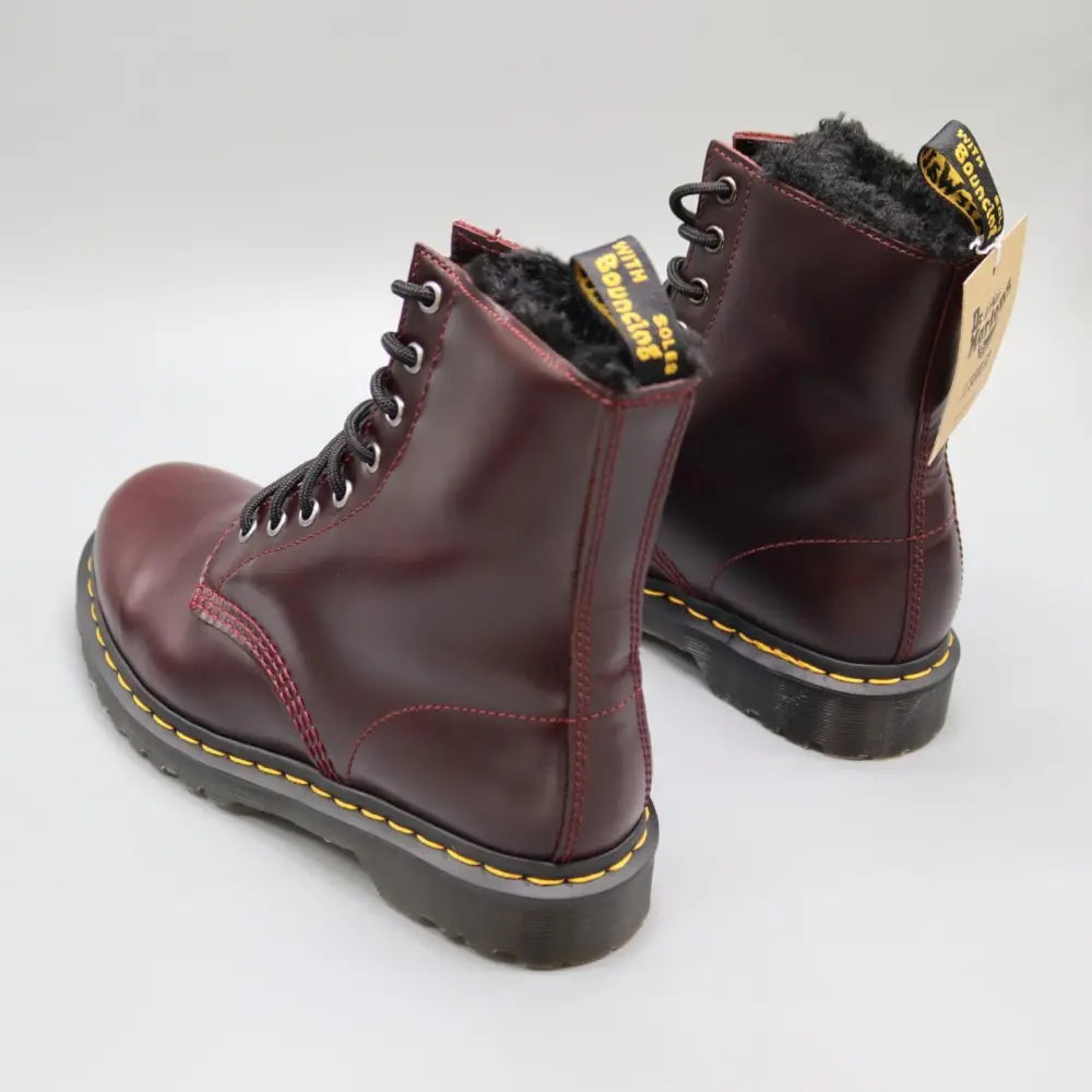Giày Dr.Martens 1460 Serena Faux Fur Lined Lace Up 'Cherry' 26238601 - Ảnh 5