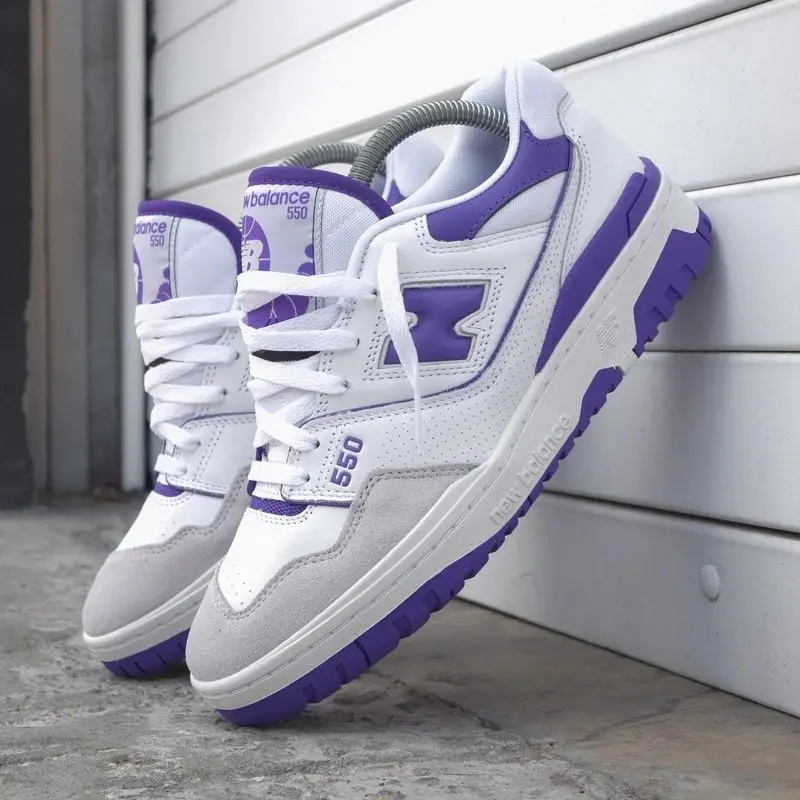 Alternative view of Giày New Balance 550 'White Purple' BB550WR1