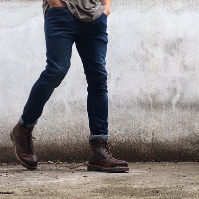 Giày Dr. Martens 1460 Crazy Horse Leather Lace Up Boots 'Brown' 11822200 - Ảnh 4