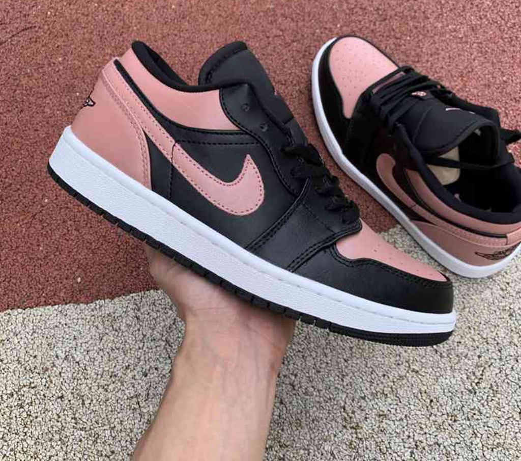 Alternative view of Giày Nike Air Jordan 1 Low GS 'Crimson Tint' 553560-034