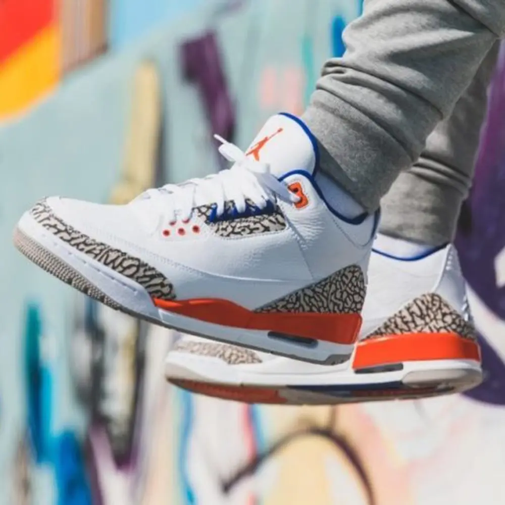 Giày Nike Air Jordan 3 Retro GS 'Knicks' 398614-148 - Ảnh 3