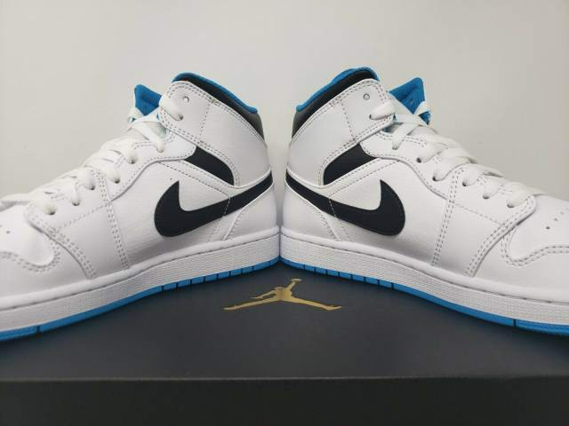 Giày Nike Air Jordan 1 Mid 'Laser Blue' 554724-141 - Ảnh 4