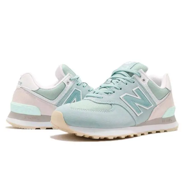 Giày New Balance Wmns B Green Grey White Running Shoes WL574TAB - Ảnh 3