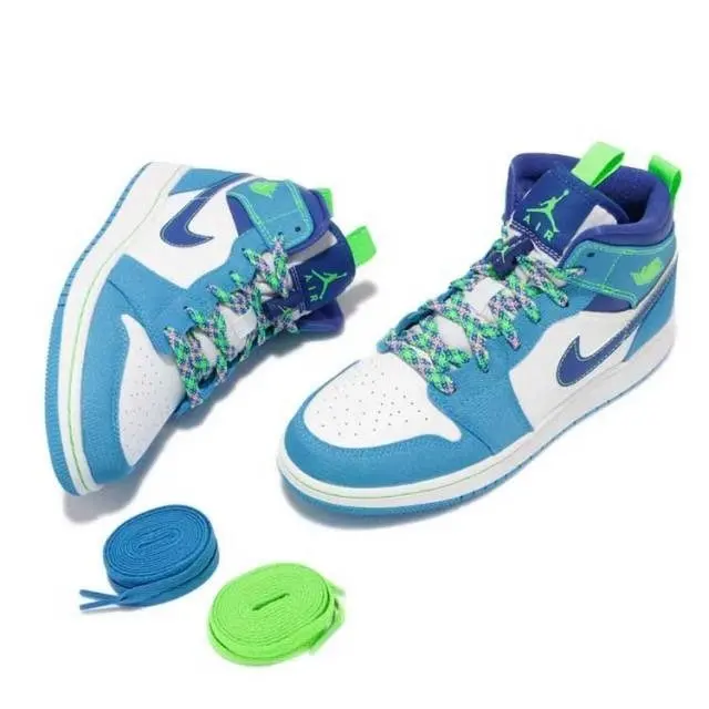 Giày Nike Air Jordan 1 Mid SE GS 'Sprite' DA8010-400 - Ảnh 9