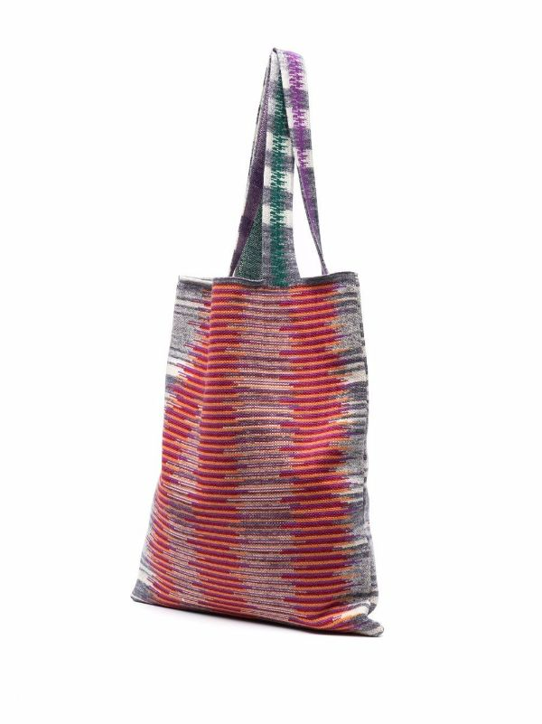 Túi Palm Angels x Missoni Knit Shopper PWNA041F21KNI0028418 - Ảnh 2