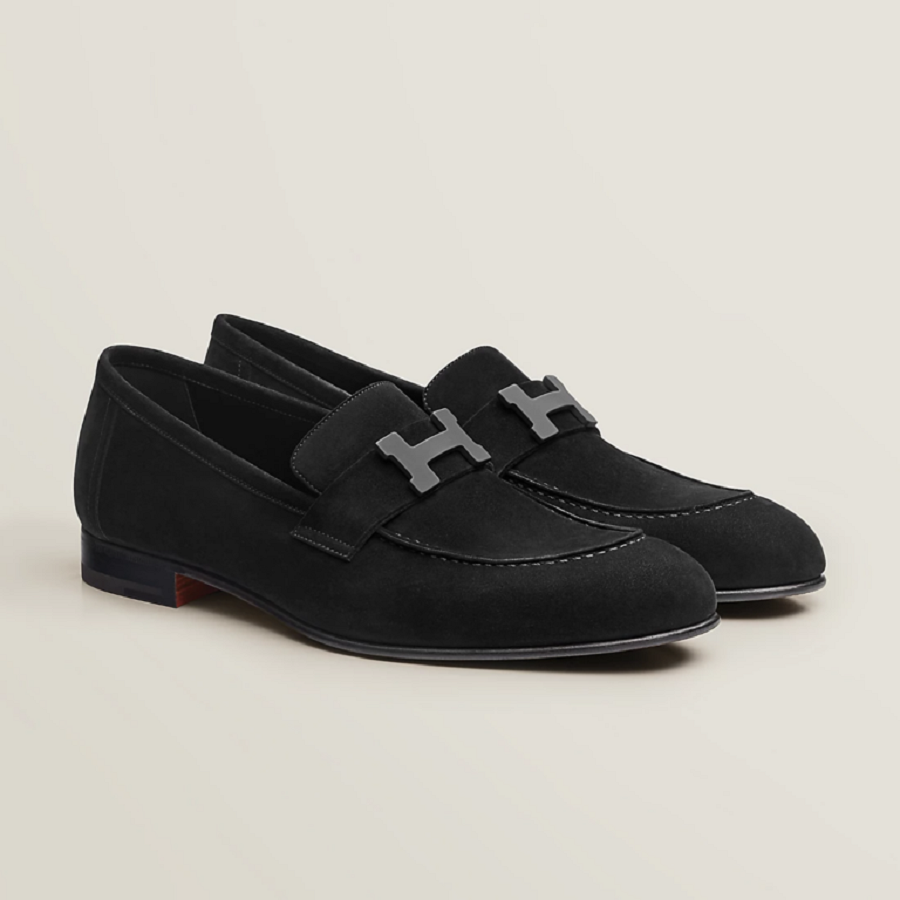 Giày Hermes Paris Loafer ‘Black’ H192437ZA02430 - Ảnh 4