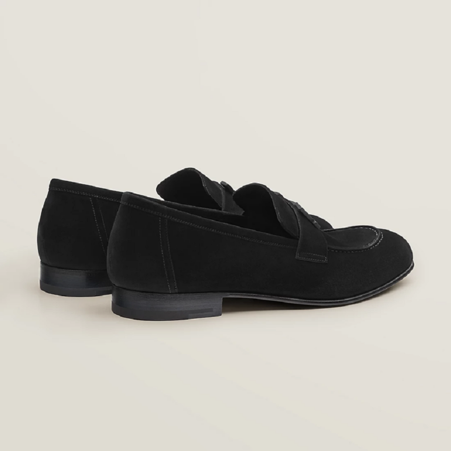 Giày Hermes Paris Loafer ‘Black’ H192437ZA02430 - Ảnh 3