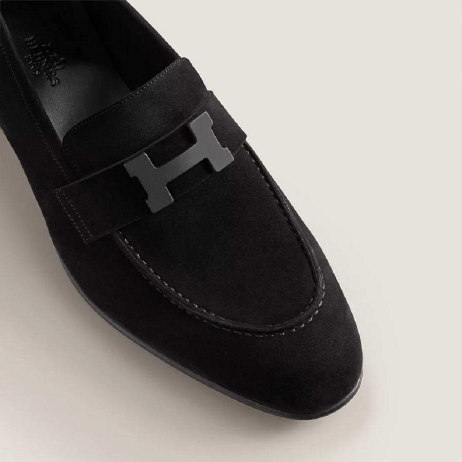 Giày Hermes Paris Loafer ‘Black’ H192437ZA02430 - Ảnh 2