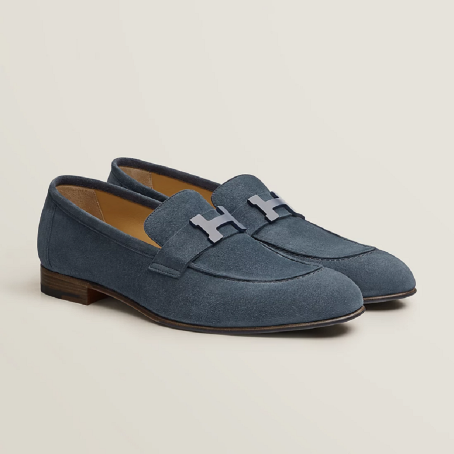 Giày Hermes Paris Loafer ‘Celestial Blue’ H192437ZAQ8420 - Ảnh 3