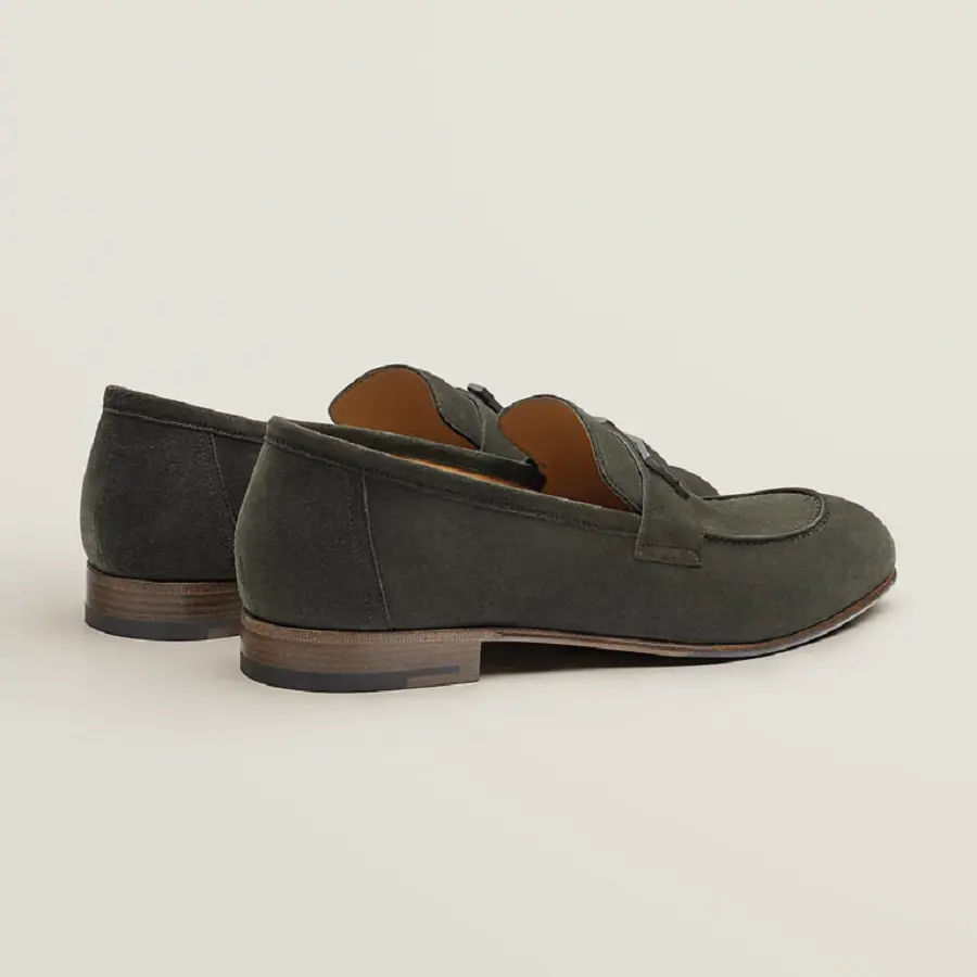 Giày Hermes Paris Loafer ‘Olive Green’ H192437ZAZ2415 - Ảnh 3