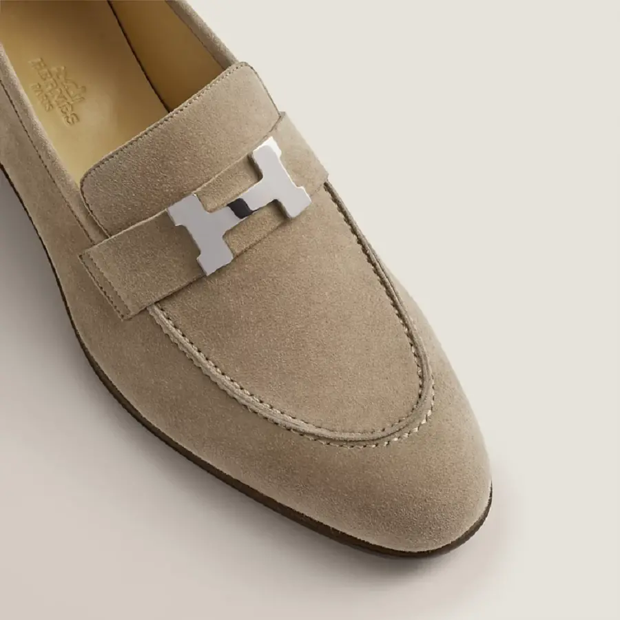 Giày Hermes Paris Loafer ‘Sand Beige’ H201491ZAC9415 - Ảnh 4