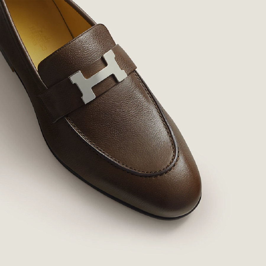Giày Hermes Paris Loafer ‘Ebony Brown’ H212981ZAME410 - Ảnh 4