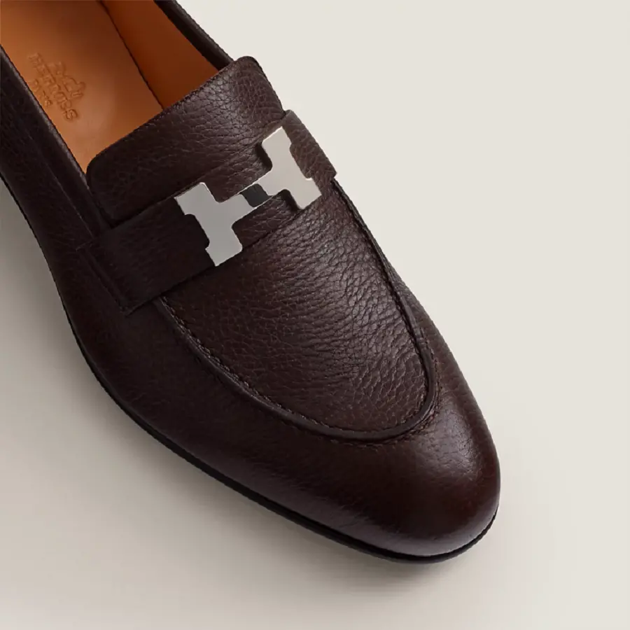 Giày Hermes Paris Loafer ‘Ebony Brown’ H221966ZAME415 - Ảnh 4