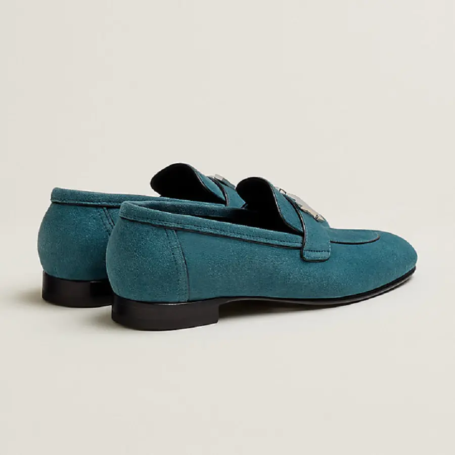 Giày Hermes Paris Loafer ‘Bleu Canary’ H222067ZG9360 - Ảnh 4