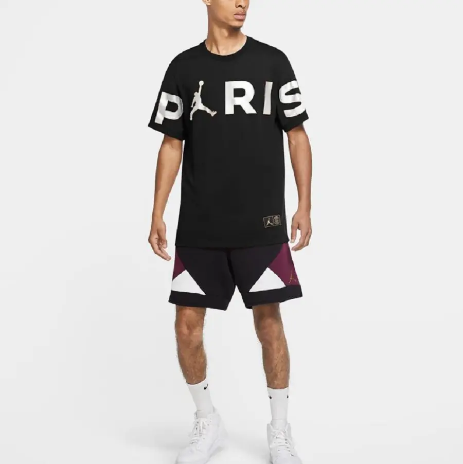 Alternative view of Áo Nike Paris Saint-Germain Wordmark t Shirt Black CK9785-010