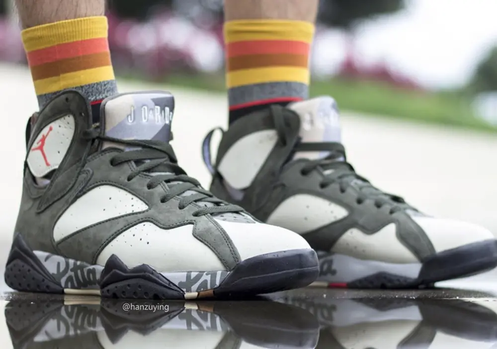 Giày Nike Patta x Air Jordan 7 Retro SP 'Icicle' AT3375-100 - Ảnh 6