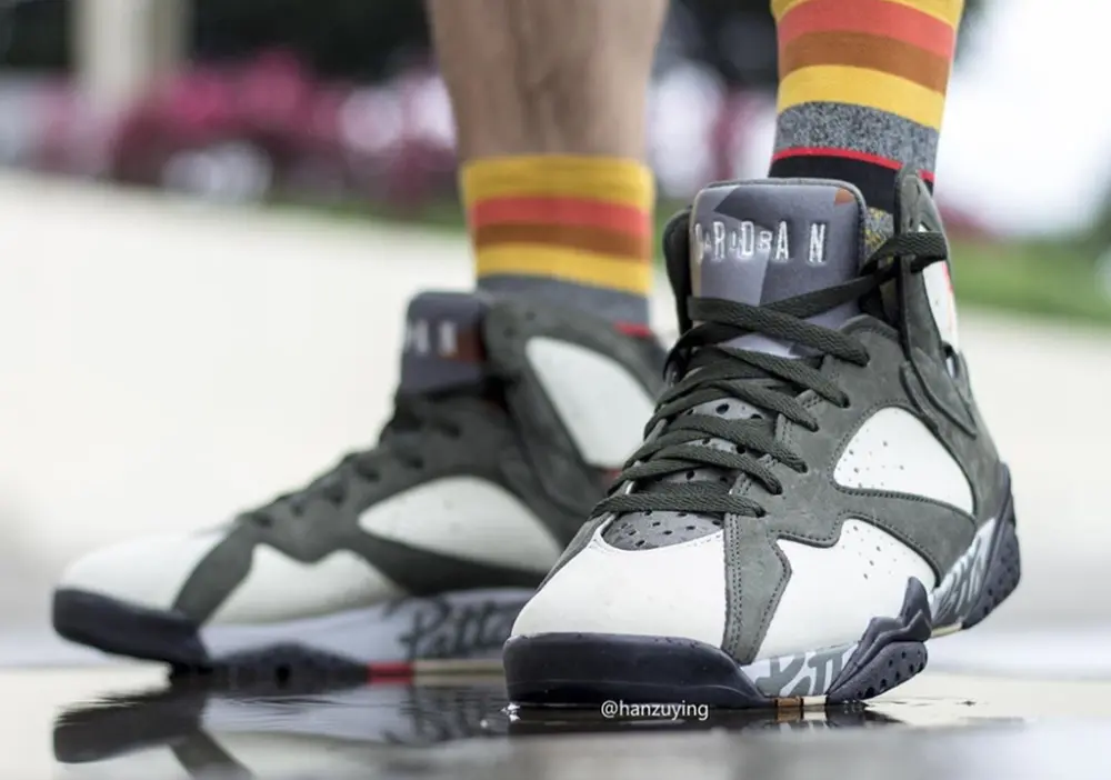 Giày Nike Patta x Air Jordan 7 Retro SP 'Icicle' AT3375-100 - Ảnh 5
