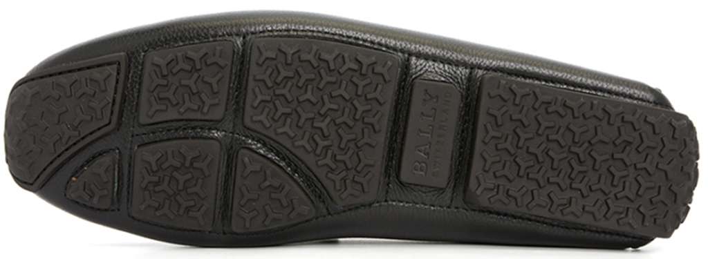 Giày Bally Pablon Pebbled Leather Loafers 'Black' PAVEL-300 - Ảnh 5