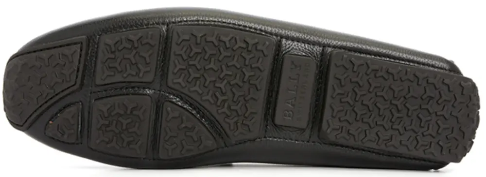 Giày Bally Pablon Pebbled Leather Loafers 'Black' PAVEL-300 - Ảnh 5