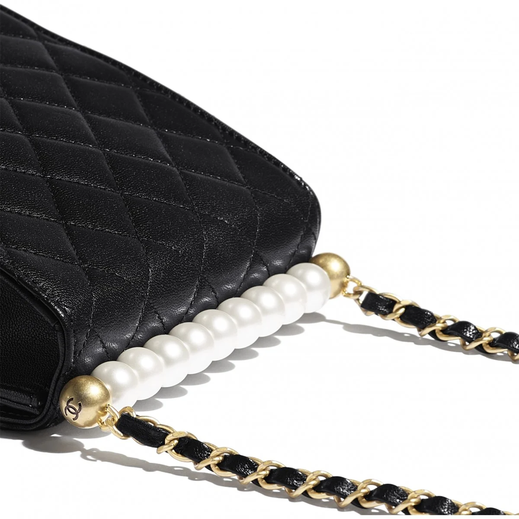 Túi Chanel Wmns Flap Bag Goatskin Imitation Pearl 'Black' AS0584-B02156-94305 - Ảnh 3