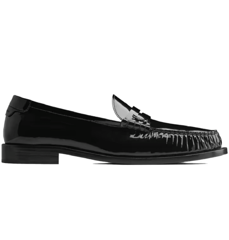Giày Saint Laurent Le Loafer Monogram Penny Slippers 'Black' 67023107RVV1000