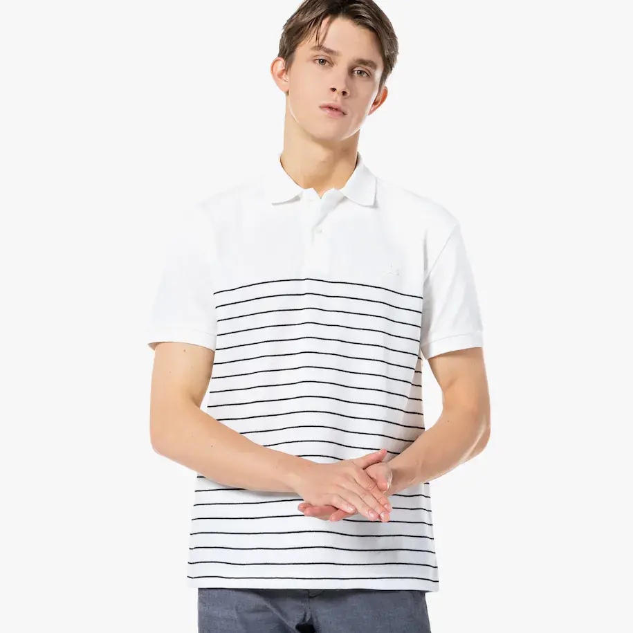 Áo Lacoste Men's Cotton Linen Blend Polo PH181E-51G-70V - Ảnh 3