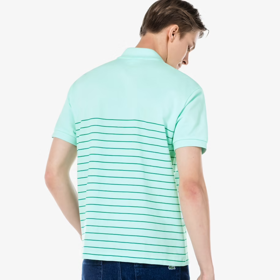 Áo Lacoste Men's Cotton Linen Blend Polo PH181E-51G-NRE - Ảnh 5