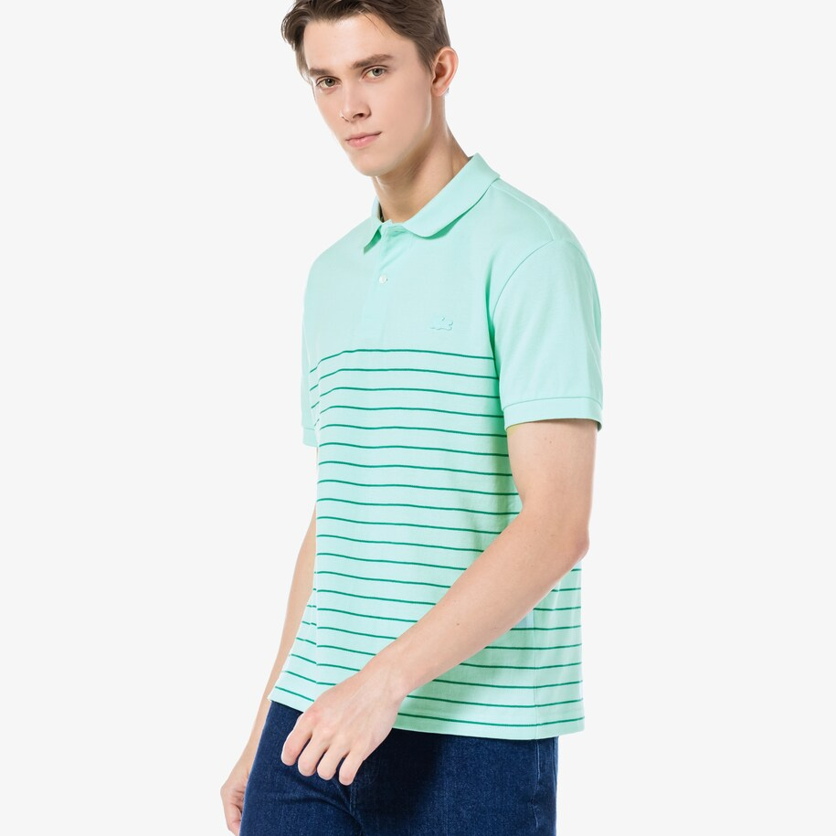 Áo Lacoste Men's Cotton Linen Blend Polo PH181E-51G-NRE - Ảnh 4