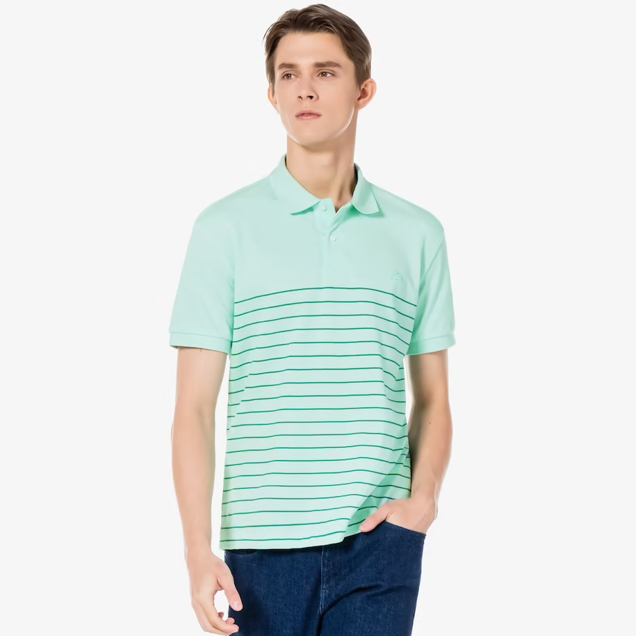 Áo Lacoste Men's Cotton Linen Blend Polo PH181E-51G-NRE - Ảnh 3
