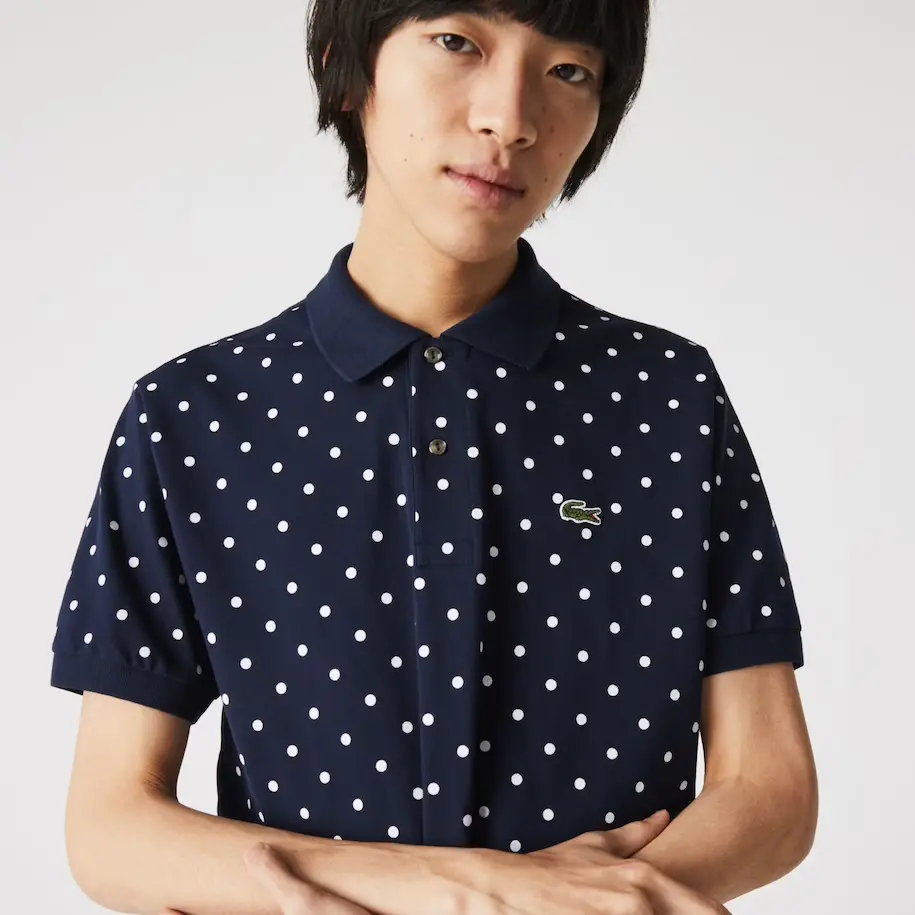 Áo Lacoste Men's Polka Dot Cotton Pique Polo PH2383-51G-525 - Ảnh 4