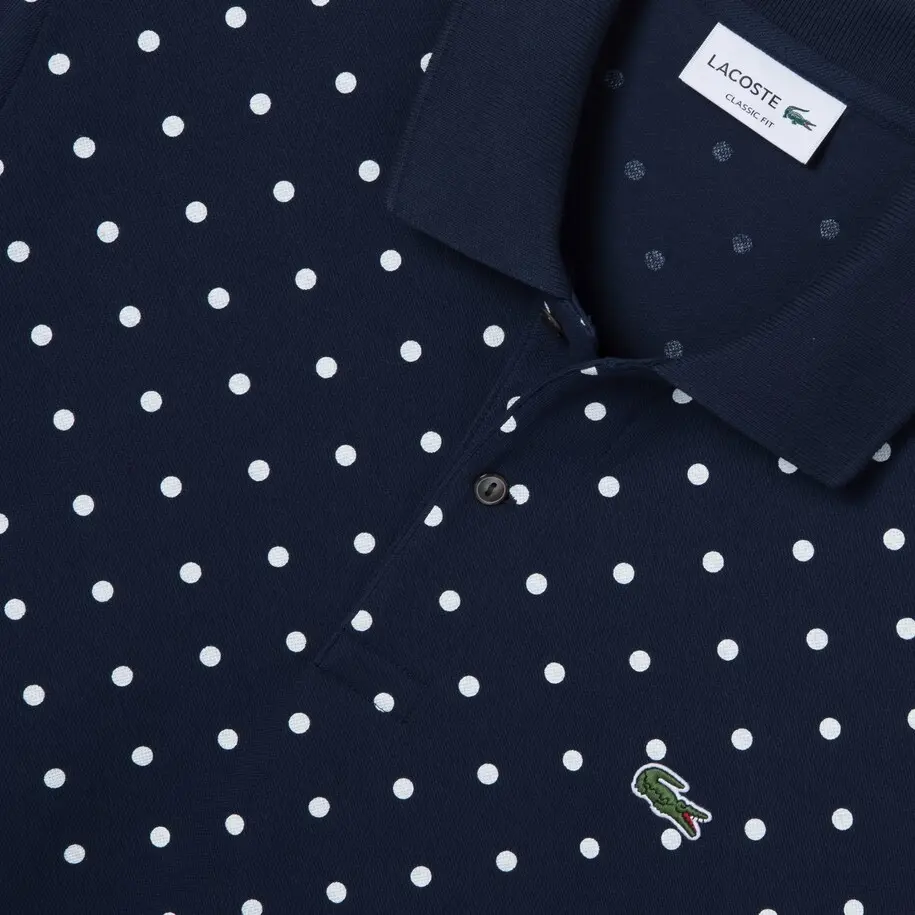 Áo Lacoste Men's Polka Dot Cotton Pique Polo PH2383-51G-525 - Ảnh 3