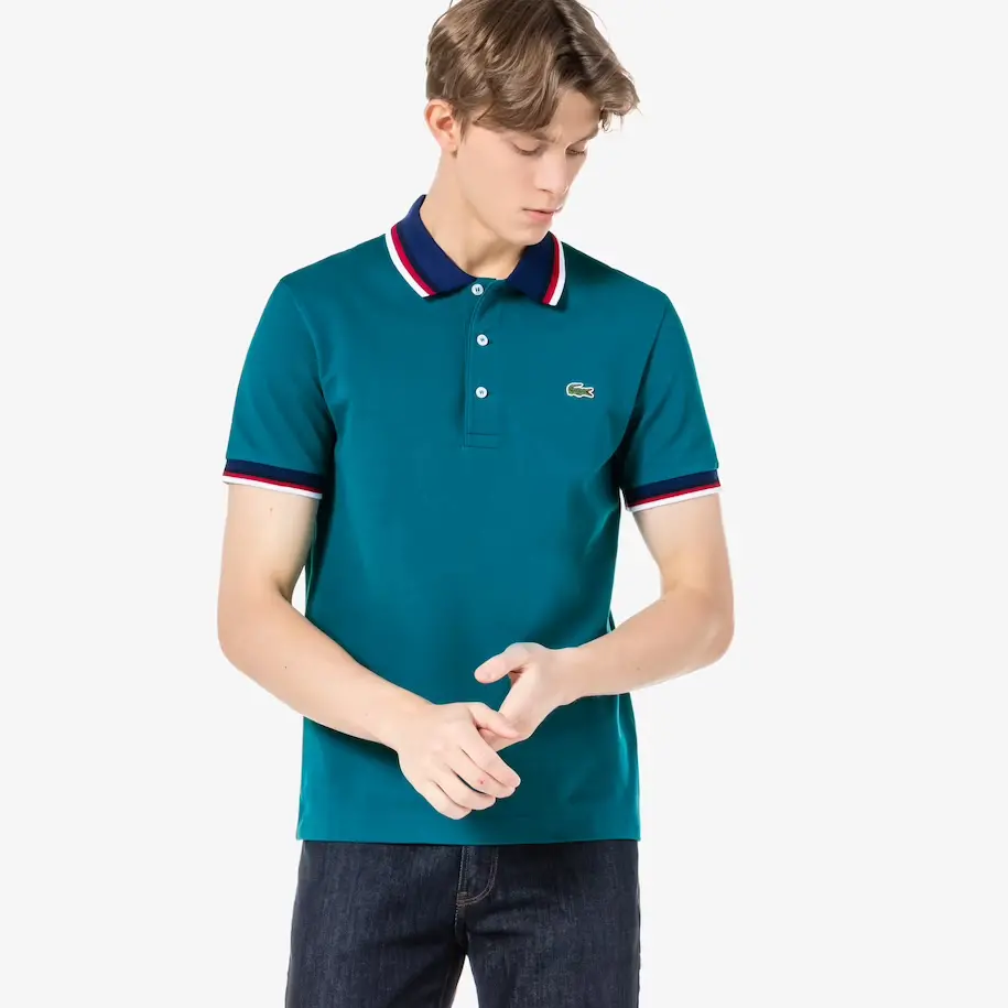 Áo Lacoste Men's Color Matching Semi Fancy Polo PH3461-51G-ZCD - Ảnh 6